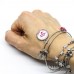 Bracciale bangle con ciondolo "Grazie Maestra" e charms