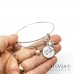 Bracciale bangle in acciaio con frase "You are my Angel"