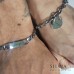 Bracciale catena acciaio ciondolo cuore lucchetto con incisione personalizzata