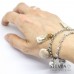 Bracciale catena con charms conchiglie e "message in a bottle"