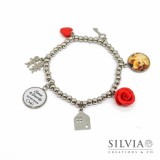 Bracciale elastico personalizzato con charms