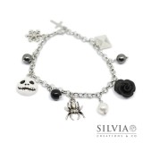 Bracciale catena acciaio Jack Halloween inspired con charms