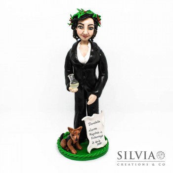 Cake topper personalizzato per laurea ragazza