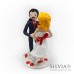 Cake topper matrimonio con sposi stilizzati