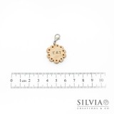 Charm biscotto con scritta "eat" con moschettone