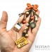 Collana lunga Sherlock Holmes inspired charms bronzo