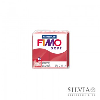 Fimo Soft 57 g color rosso ciliegia (n26)