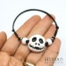 Bracciale cordino cerato nero Jack inspired per Halloween 