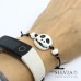 Bracciale cordino cerato nero Jack inspired per Halloween 